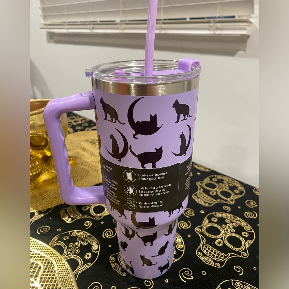 - 40oz. Purple & Black Stainless Steel Insulated Tumbler by Celebrate It new